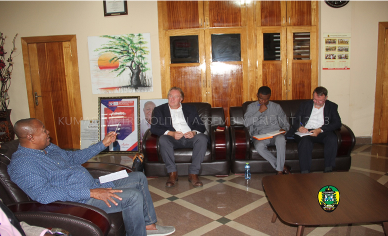 CEO OF WATER AND SANITATION FOR THE URBAN POOR CONFERS ON KUMASI MAYOR