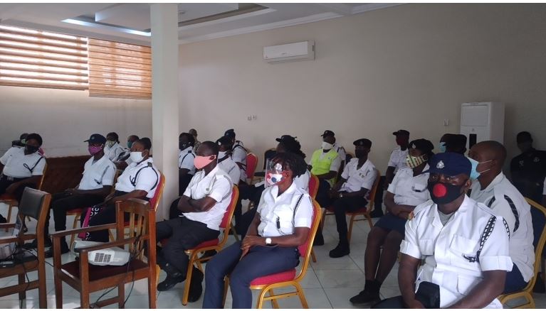 A section of Metro Guards at the training workshop 