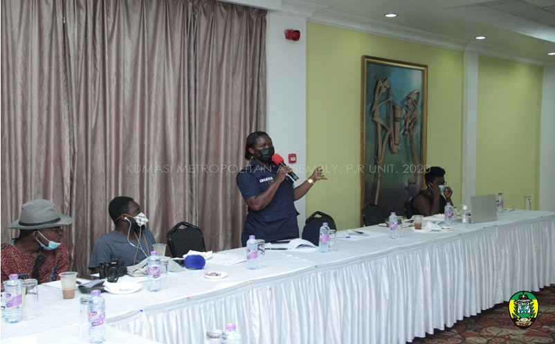 ASP Konadu of the MTTD answering a question posed by a journalist